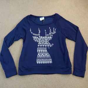 Triumph Tops - NWT Triumph blue winter reindeer sweater Triumph Tops - NWT Triumph blue winter reindeer sweater